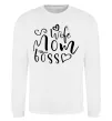 Світшот Mom wife boss Білий фото
