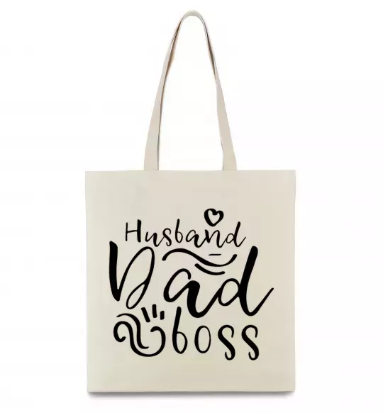 Эко-сумка Husband dad boss Бежевый фото