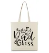 Эко-сумка Husband dad boss Бежевый фото