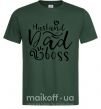 Мужская футболка Husband dad boss Темно-зеленый фото