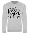 Свитшот Husband dad boss Серый меланж Свитшот Husband dad boss Серый меланж фото