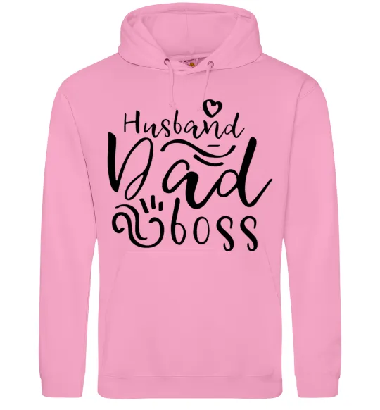 Чоловіча толстовка (худі) Husband dad boss Рожевий фото