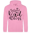 Чоловіча толстовка (худі) Husband dad boss Рожевий фото