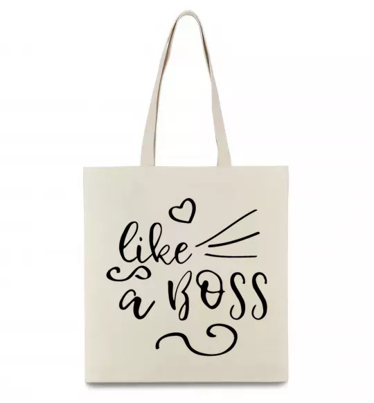 Еко-сумка Like a boss kid Бежевий фото