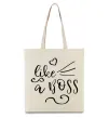 Еко-сумка Like a boss kid Бежевий фото