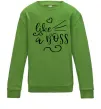 Детский Свитшот Like a boss kid Лаймовый Детский Свитшот Like a boss kid Лаймовый фото