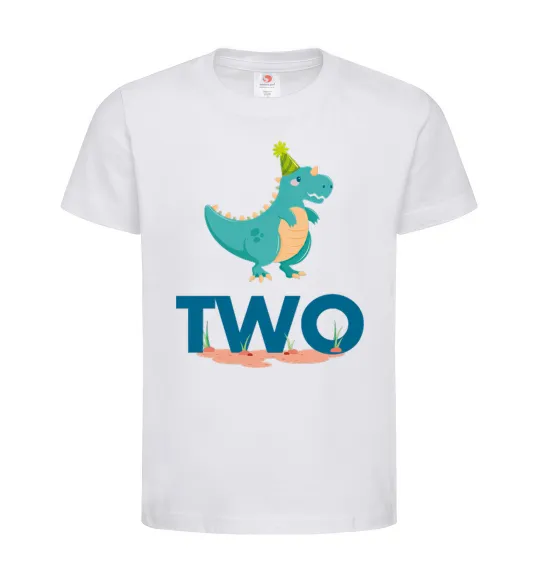 Дитяча футболка Two dino Білий фото