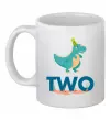 Чашка керамическая Two dino Белый Чашка керамическая Two dino Белый фото