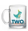 Чашка стеклянная Two dino Прозрачный фото