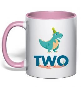 Чашка с цветной ручкой Two dino