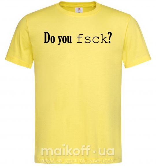 Чоловіча футболка Do you fsck? Лимонний фото