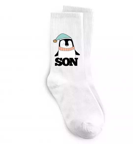 Шкарпетки Winter family son Білий фото