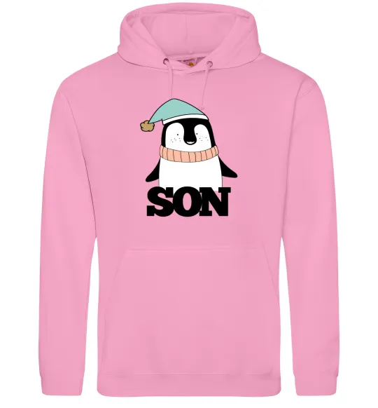 Мужская толстовка (худи) Winter family son Розовый фото