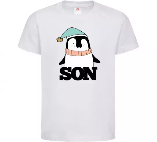 Дитяча футболка Winter family son Білий фото