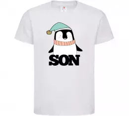 Детская футболка Winter family son Белый фото