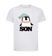 Детская футболка Winter family son Белый фото