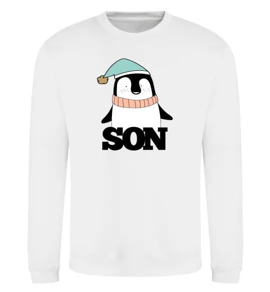 Свитшот Winter family son Белый фото