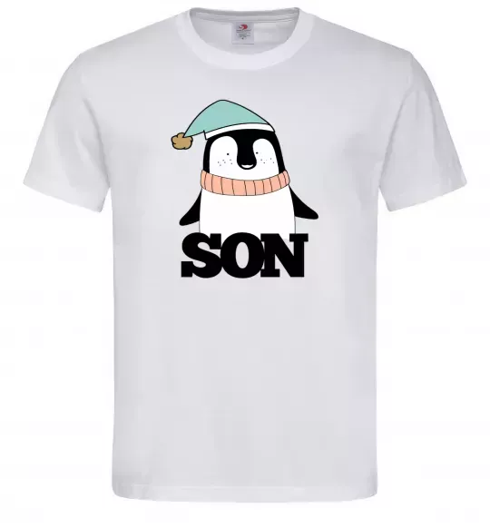 Мужская футболка Winter family son Белый фото