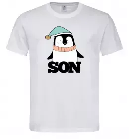 Мужская футболка Winter family son Белый фото