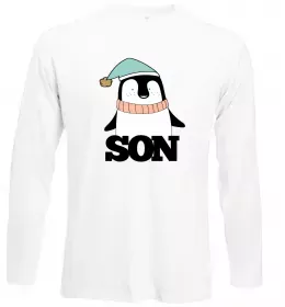 Лонгслив Сім'я зліпила сніговика Белый фото