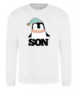 Світшот Winter family son Білий фото