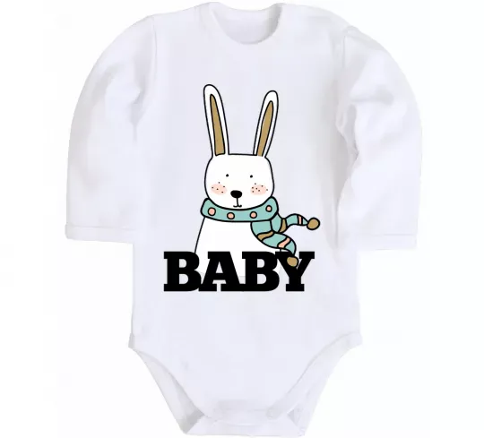 Дитячий бодік Winter family baby Білий фото