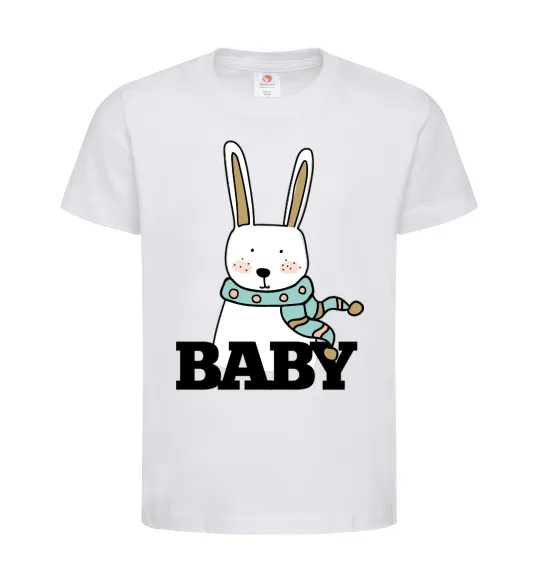 Детская футболка Winter family baby Белый фото