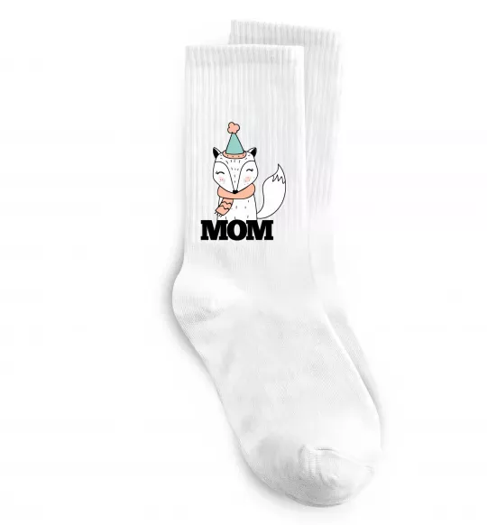 Шкарпетки Winter family mom Білий фото