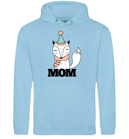 Жіноча толстовка (худі) Winter family mom Блакитний фото