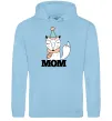 Жіноча толстовка (худі) Winter family mom Блакитний фото