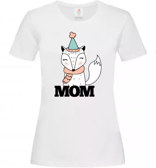 Женская футболка Winter family mom Белый фото