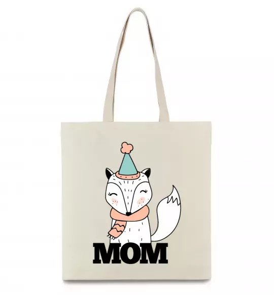 Эко-сумка Winter family mom Бежевый фото