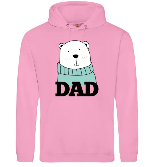 Мужская толстовка (худи) Winter family dad Розовый фото