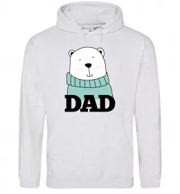 Мужская толстовка (худи) Сім'я зліпила сніговика Серый меланж фото