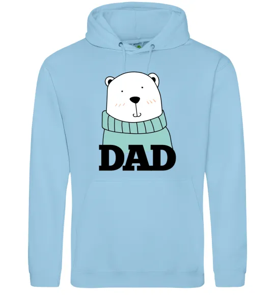 Мужская толстовка (худи) Winter family dad Голубой фото