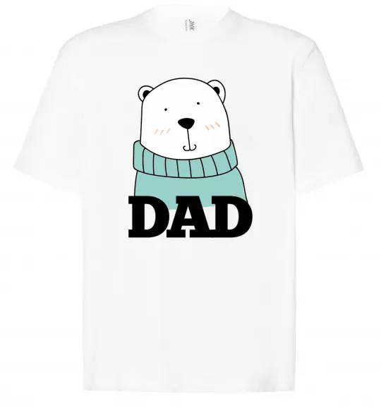 Футболка Оверсайз Winter family dad Белый фото