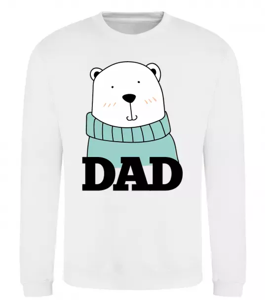 Свитшот Winter family dad Белый фото