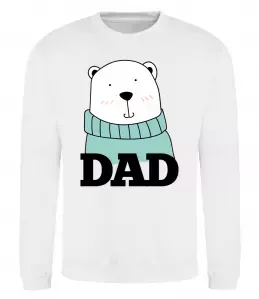 Світшот Winter family dad Білий фото