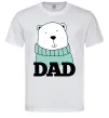 Мужская футболка Winter family dad Белый фото