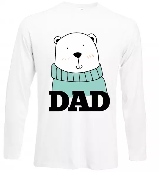 Лонгслів Winter family dad Білий фото