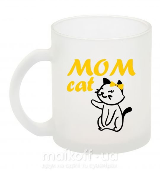Чашка скляна Mom cat Фроузен фото