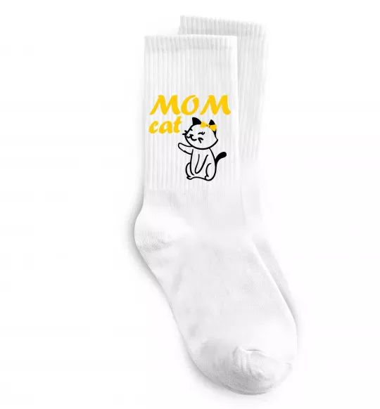 Шкарпетки Mom cat Білий фото