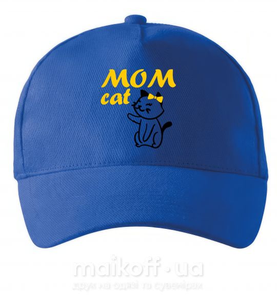 Кепка Mom cat Ярко-синий фото