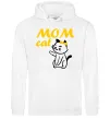 Жіноча толстовка (худі) Mom cat Білий фото