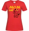 Жіноча футболка Mom cat Червоний Жіноча футболка Mom cat Червоний фото
