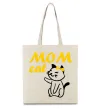 Эко-сумка Mom cat Бежевый Эко-сумка Mom cat Бежевый фото