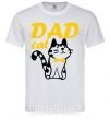 Мужская футболка Dad cat Белый фото