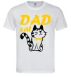 Чоловіча футболка Dad cat Білий Чоловіча футболка Dad cat Білий фото