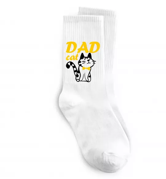 Носки Dad cat Белый фото