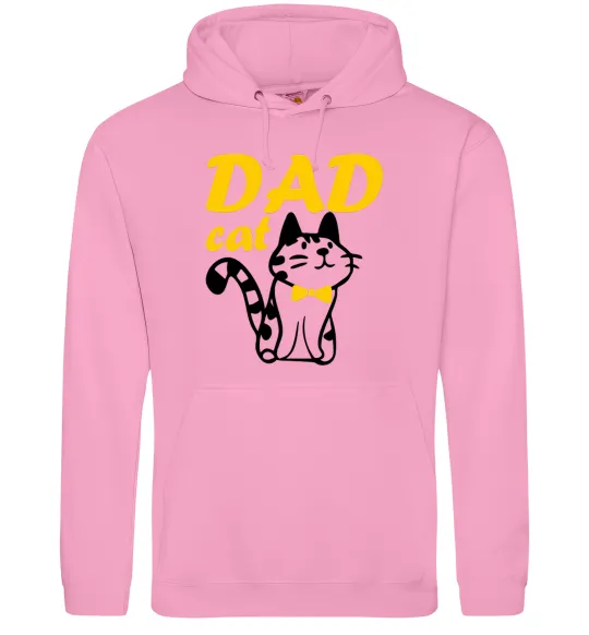 Чоловіча толстовка (худі) Dad cat Рожевий фото